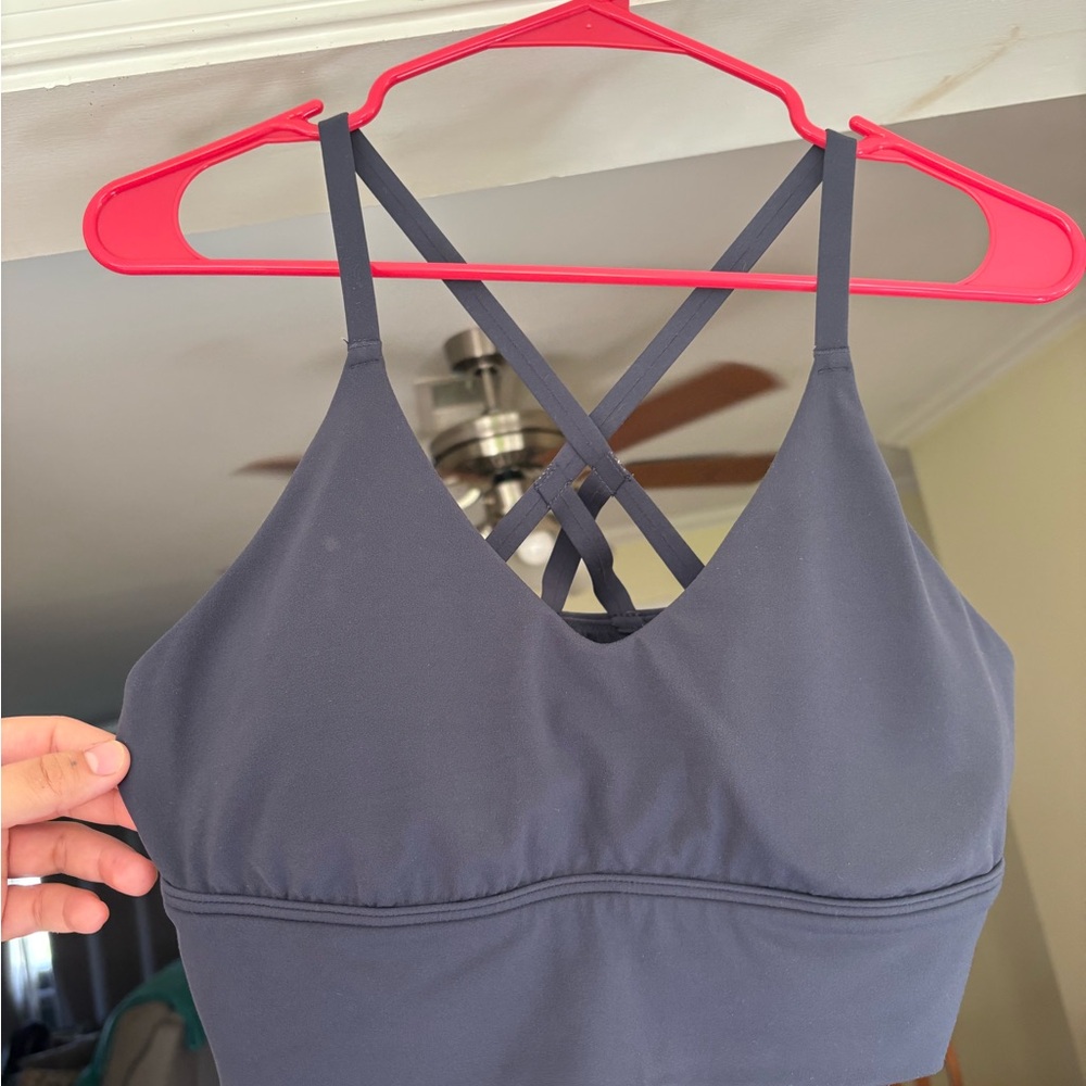 Aerie Gray Seamless Sports Bra with Racerback